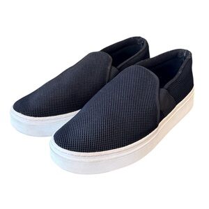 Eileen Fisher Black Pep Stretch Platform‎ Slip On Serrano Fabric Sneakers Size 9